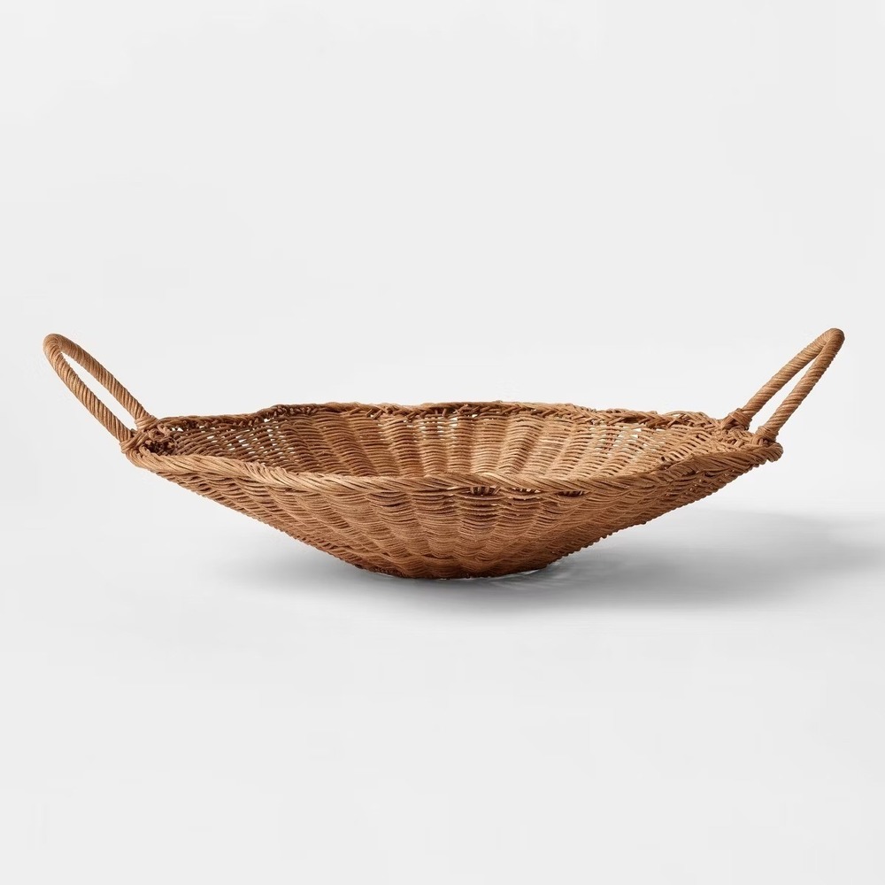 Scallop Woven Shallow Bowl Basket - Threshold Studio‎ McGee,  Target